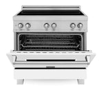 ZLINE 36 In. 4.6 cu. ft. Induction Range with a 4 Element Stove and Electric Oven in White Matte 3