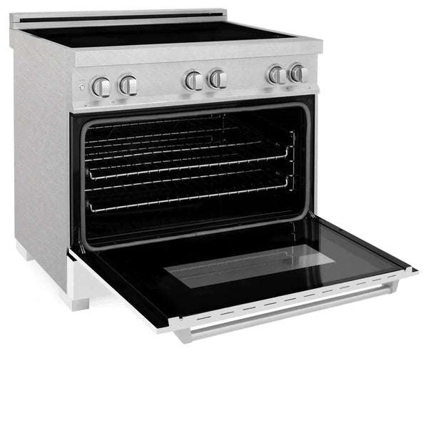 ZLINE 36 In. 4.6 cu. ft. Induction Range with a 4 Element Stove and Electric Oven in White Matte 7