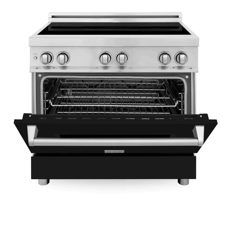 ZLINE 36 Inch Induction Range with a 3 Element Stove and Electric Oven in Black Matte 1