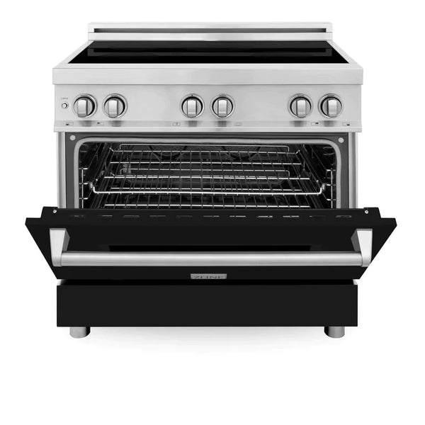 ZLINE 36 Inch Induction Range with a 3 Element Stove and Electric Oven in Black Matte 1