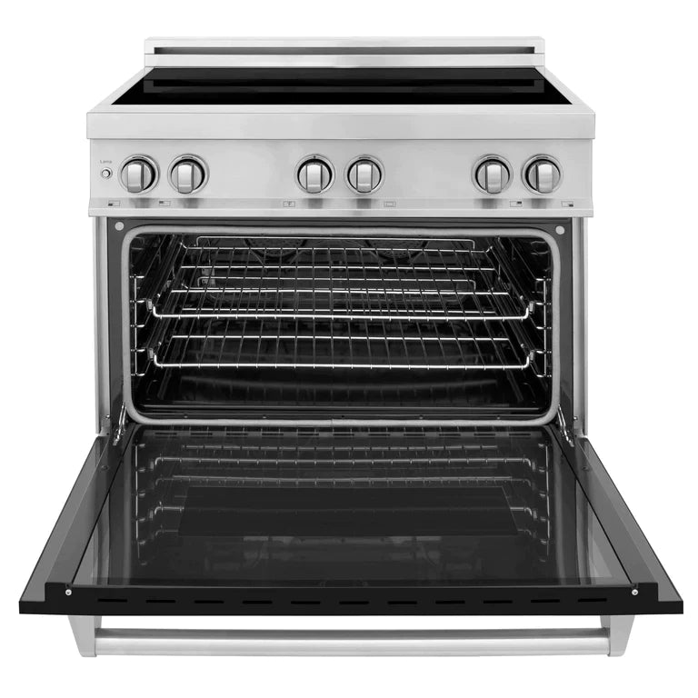 ZLINE 36 Inch Induction Range with a 3 Element Stove and Electric Oven in Black Matte 2