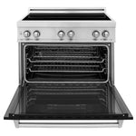 ZLINE 36 Inch Induction Range with a 3 Element Stove and Electric Oven in Black Matte2