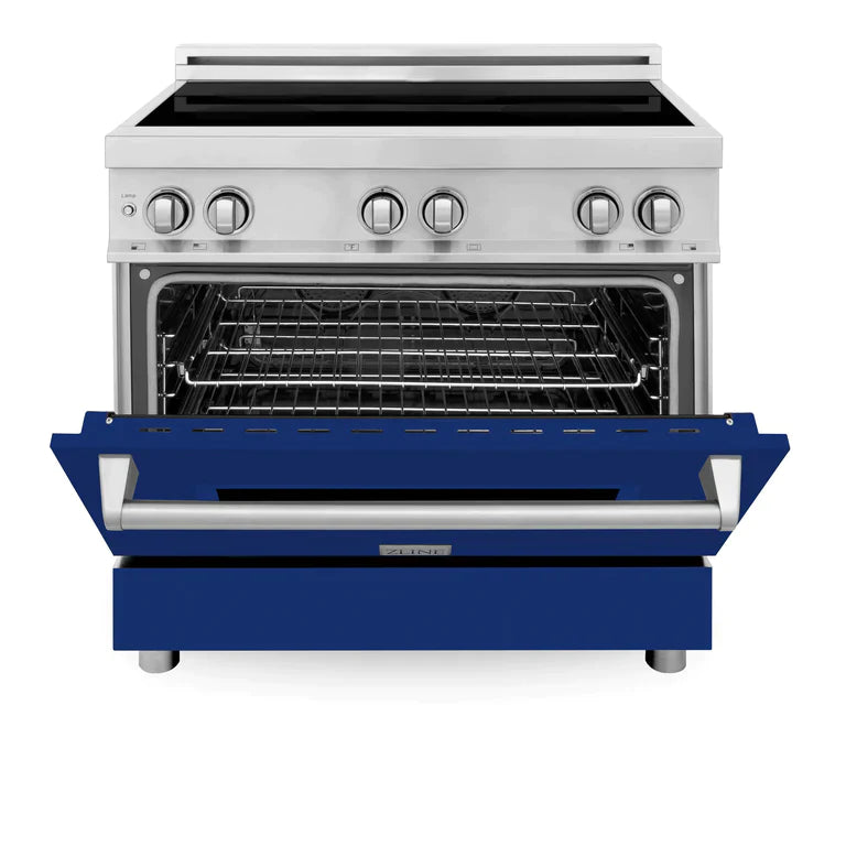 ZLINE 36 Inch Induction Range with a 4 Element Stove and Electric Oven in Blue Gloss 3
