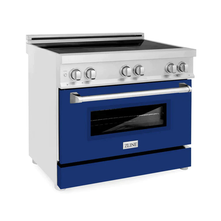 ZLINE 36 Inch Induction Range with a 4 Element Stove and Electric Oven in Blue Gloss 5