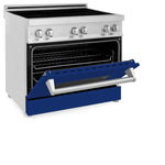 ZLINE 36 Inch Induction Range with a 4 Element Stove and Electric Oven in Blue Gloss6