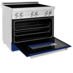 ZLINE 36 Inch Induction Range with a 4 Element Stove and Electric Oven in Blue Gloss7