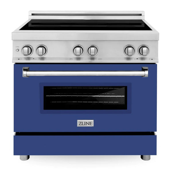 ZLINE 36 Inch Induction Range with a 4 Element Stove and Electric Oven in Blue Matte 8