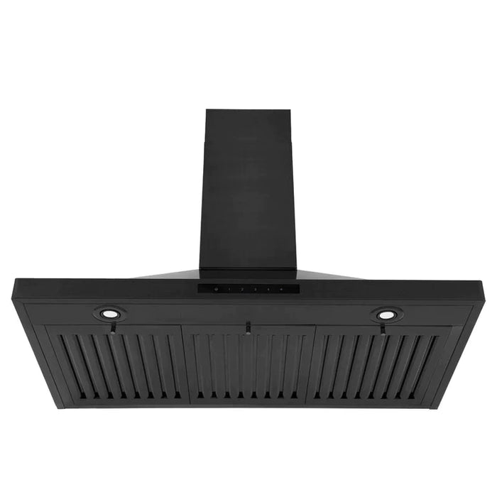 ZLINE Kitchen Package with Black Stainless Steel Refrigeration, 30" Dual Fuel Range, 30" Range Hood and Microwave Drawer
