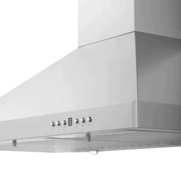 ZLINE 36" Kitchen Package with Stainless Steel Dual Fuel Range, Range Hood, Microwave Drawer and Tall Tub Dishwasher