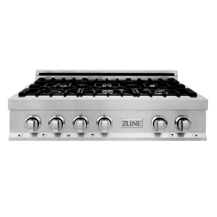 ZLINE Kitchen Package with Refrigeration, 36" Stainless Steel Rangetop, 36" Range Hood and 30" Single Wall Oven