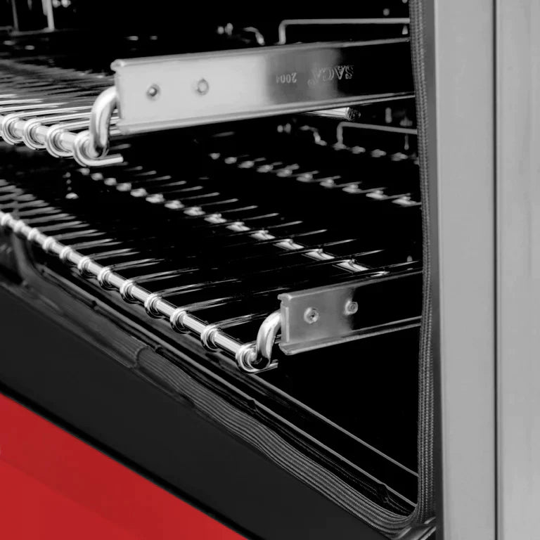 ZLINE 48 Inch 6.0 cu. ft. Range with Gas Stove and Gas Oven in Stainless Steel and Red Matte Door