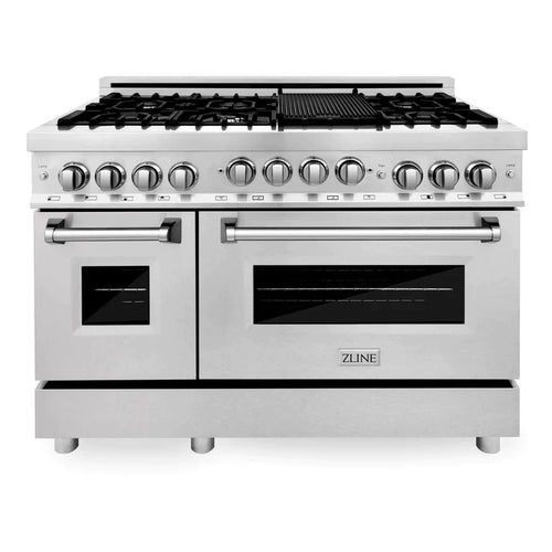 ZLINE 48 Inch 6.0 cu. ft. Range with Gas Stove and Gas Oven in Stainless Steel with a DuraSnow® Door 10