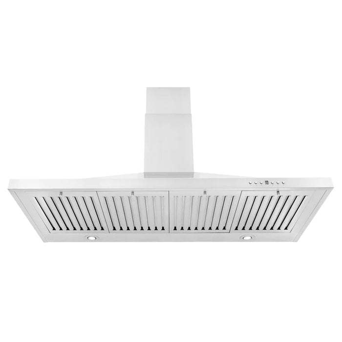 ZLINE 48" Kitchen Package with Stainless Steel Dual Fuel Range, Range Hood, Microwave Drawer and Tall Tub Dishwasher