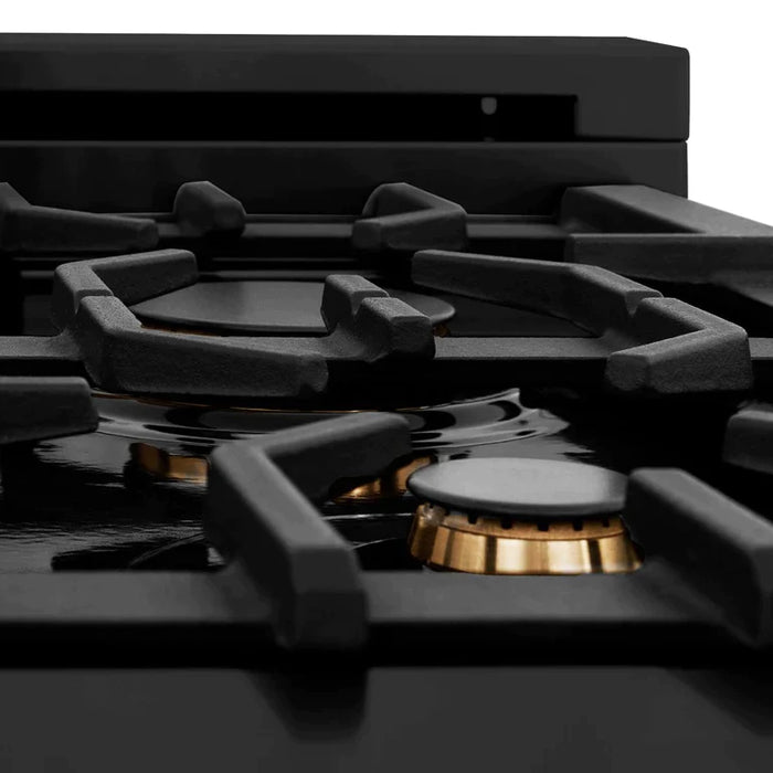 ZLINE 48" Kitchen Package with Black Stainless Steel Dual Fuel Range, Range Hood, Microwave Drawer and Dishwasher