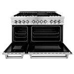 ZLINE Kitchen Package with Stainless Steel Dual Fuel Range, Convertible Vent Range Hood and 24" Microwave Oven 25