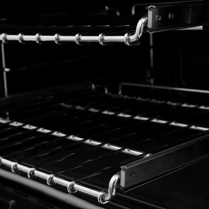 ZLINE 60 In. Professional Dual Fuel Range in DuraSnow®Stainless Steel with White Matte Door