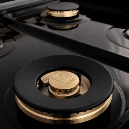 ZLINE 60 Inch Autograph Edition Dual Fuel Range in Stainless Steel with White Matte Door and Champagne Bronze Accents 4