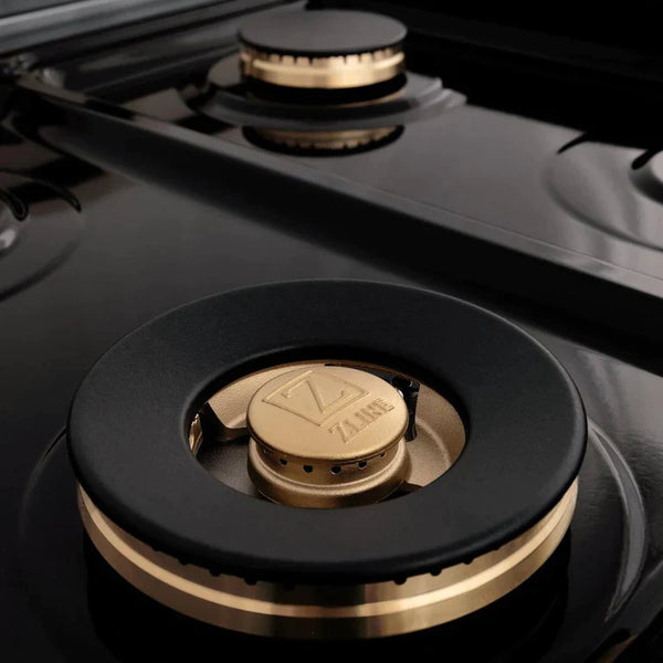 ZLINE Autograph 48 in. Range with Gas Burner, Electric Oven in Stainless Steel with Champagne Bronze Accents 3