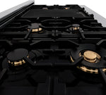 ZLINE Autograph 48 in. Range with Gas Burner, Electric Oven in Stainless Steel with Champagne Bronze Accents2