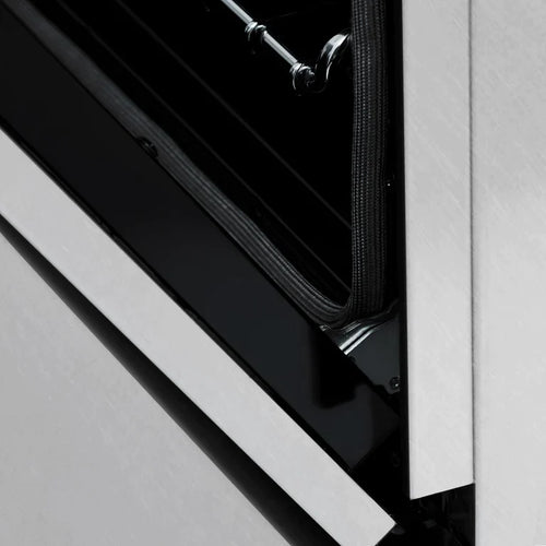 ZLINE Autograph 60 In. 7.4 cu. ft. Dual Fuel Range in DuraSnow® Stainless Steel with Matte Black Accents 10