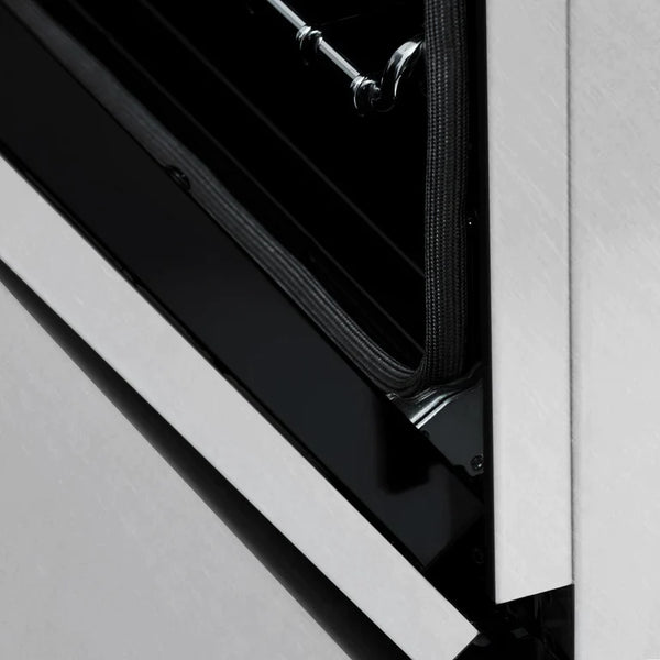 ZLINE Autograph 60 In. 7.4 cu. ft. Dual Fuel Range in DuraSnow® Stainless Steel with Matte Black Accents 10