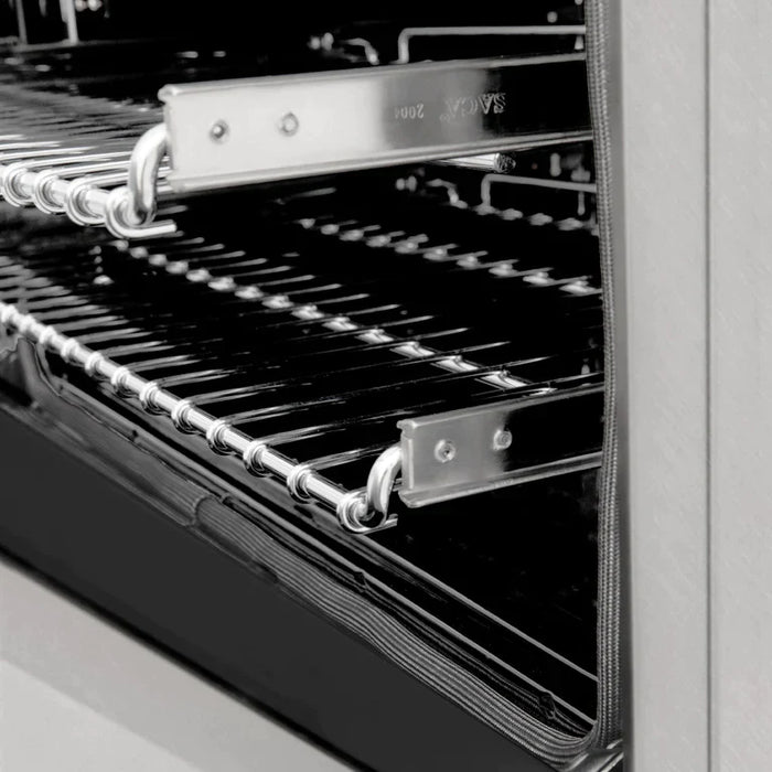 ZLINE Autograph Edition 24 in. Range with Gas Burner and Gas Oven in DuraSnow® Stainless Steel with Matte Black Accents