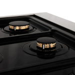 ZLINE Autograph Edition 30 in. Range with Gas Burner/Electric Oven in DuraSnow® Stainless Steel with Gold Accents7