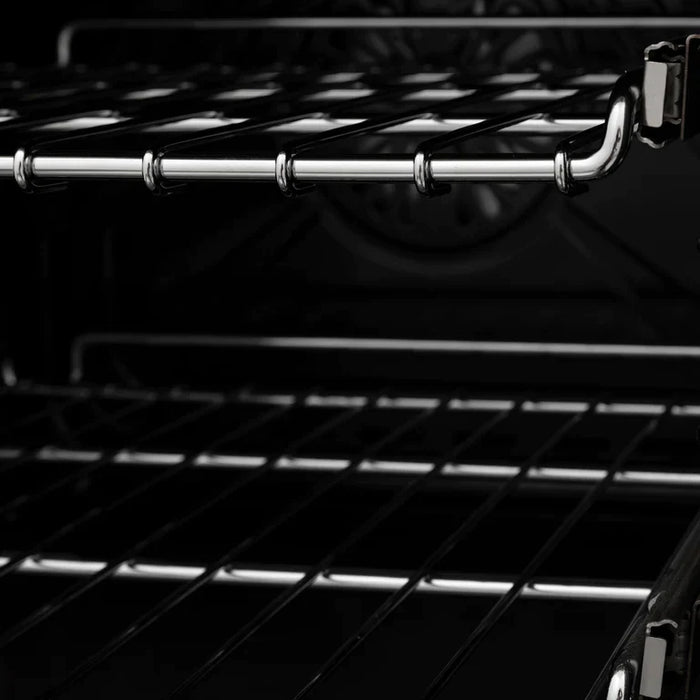ZLINE Autograph Edition 36 in. 4.6 cu. ft. Dual Fuel Range with Gas Stove and Electric Oven in Stainless Steel with Matte Black Accents