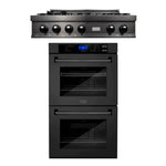 ZLINE Kitchen Package with 36" Black Stainless Steel Rangetop and 30" Double Wall Oven14