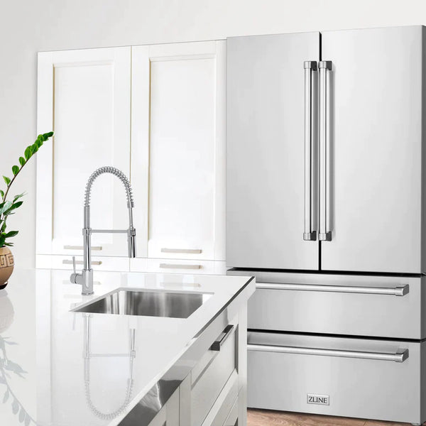 ZLINE Kitchen Package with Refrigeration, 36" Stainless Steel Rangetop, 36" Range Hood, 30" Single Wall Oven and 24" Tall Tub Dishwasher 5