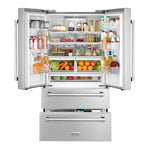 ZLINE Kitchen Package with Refrigeration, 30" Stainless Steel Rangetop, 30" Range Hood, 30" Double Wall Oven and 24" Tall Tub Dishwasher 4