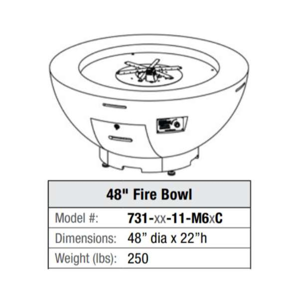 American Fyre Designs 48" Fire Bowl