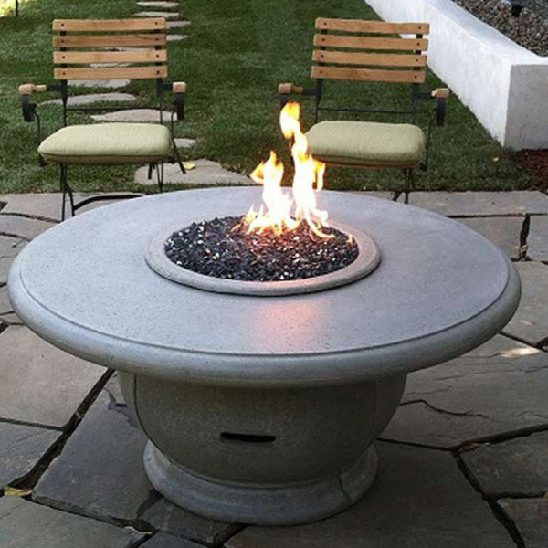 American Fyre Designs Amphora Fire Table with Concrete Top