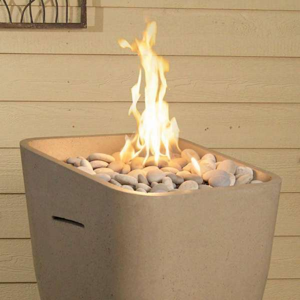 American Fyre Designs Fire Pit Mixed Cloud and Greige Creekstones 2