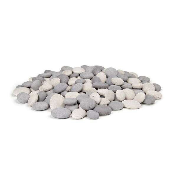 American Fyre Designs Fire Pit Mixed Cloud and Greige Creekstones 1