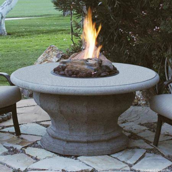 American Fyre Designs Inverted Fire Table with Concrete Top