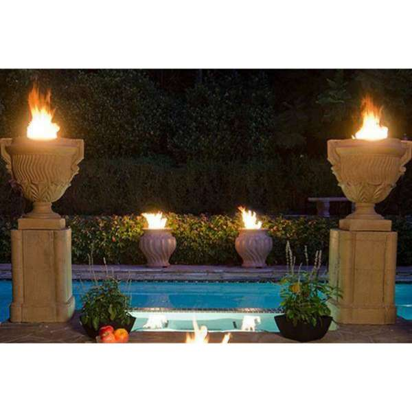 American Fyre Designs Piage Fire Urn and Pedestal Fire Column