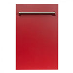 ZLINE 18 in. Top Control Dishwasher in Red Matte Stainless Steel1