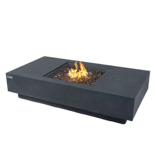 Elementi Plus Cannes Fire Table OFG416DG With Flame In White Background