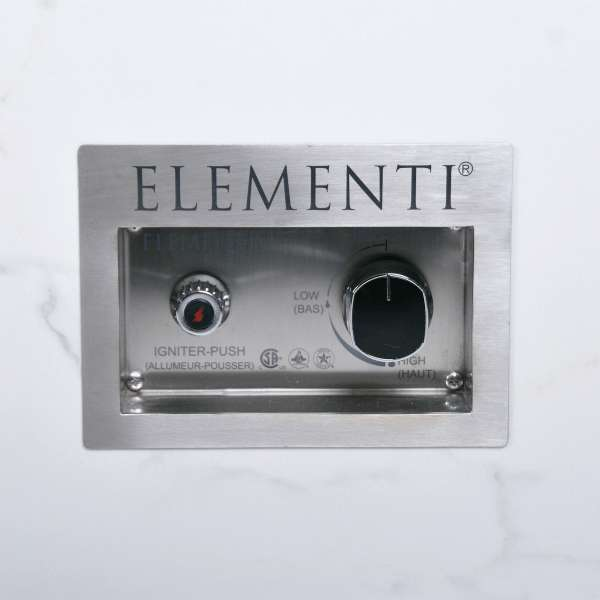 Elementi Plus Carrara Marble Pocelain Fire Table OFP121BW thumbnail image 10