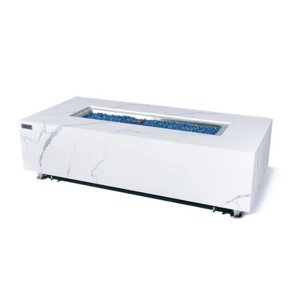 Elementi Plus Carrara Marble Pocelain Fire Table OFP121BW thumbnail image