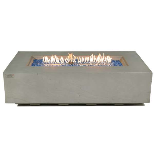 Elementi Plus Meteora Fire Pit With Flames In White Background