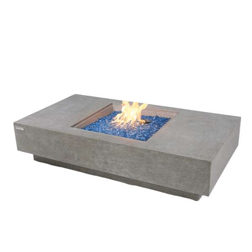Elementi Plus Monte Carlo Fire Table OFG416LG With Flame In White Background