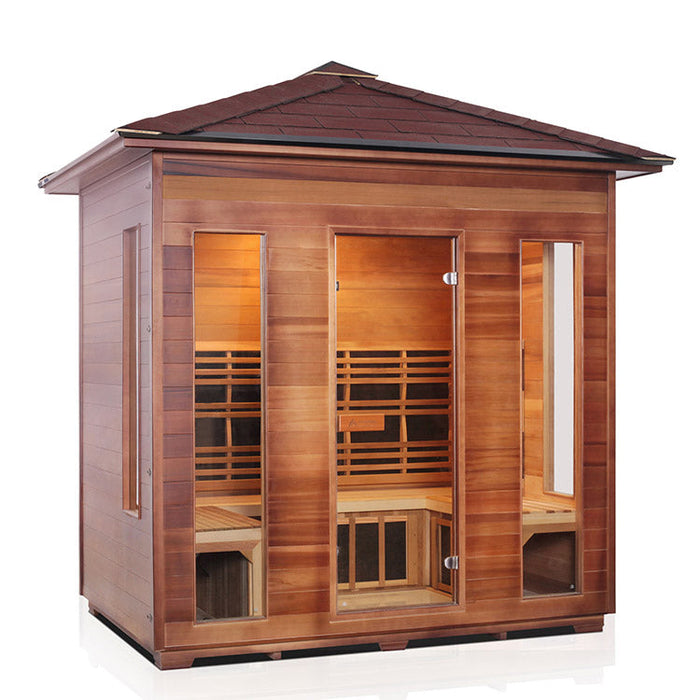 Enlighten Sauna Rustic 5 Person Full Spectrum Infrared Sauna
