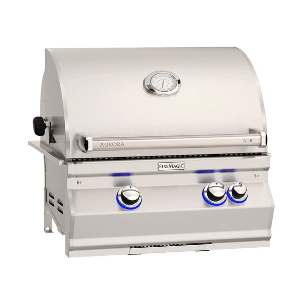 Fire Magic Built-In Grill Fire Magic - Aurora A430i Built-In Grill 24" With Analog Thermometer - Natural Gas / Liquid Propane 2
