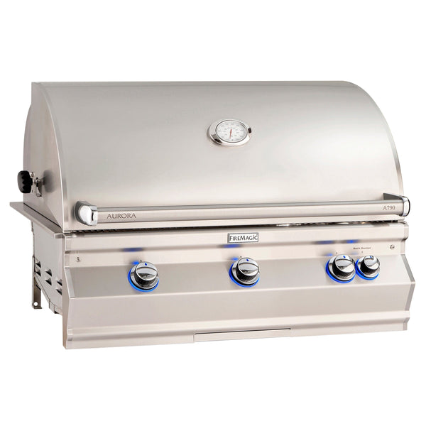 Fire Magic Built-In Grill Without Window / Natural Gas Fire Magic - Aurora A790i 36" Built-In Grill With Analog Thermometer Without Backburner - Natural Gas / Liquid Propane 1