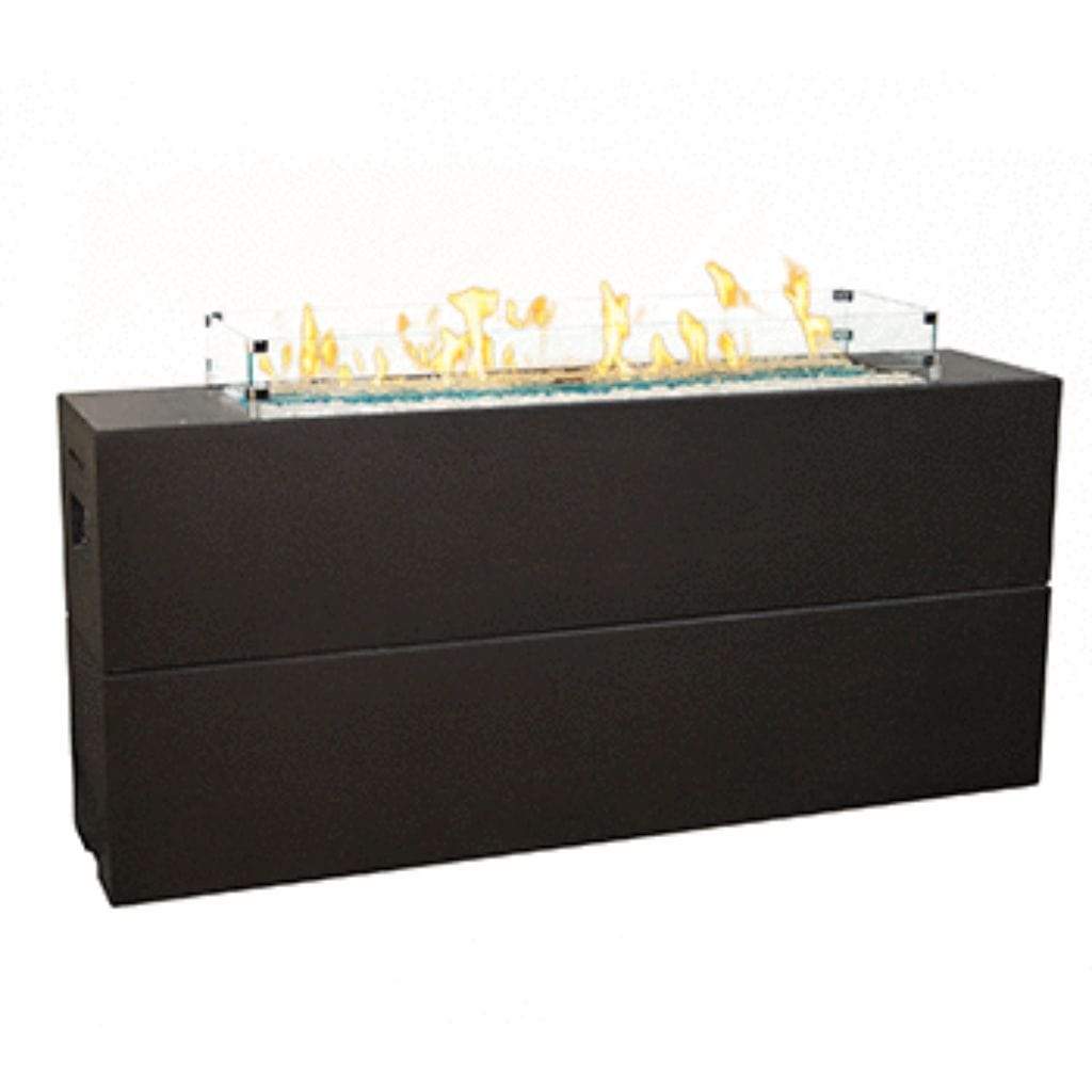 Fire Table Black Lava / Natural Gas / Manual Ignition System American Fyre Designs 72" Milan Tall Linear Gas Firetable 1