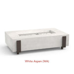 Fire Table White Aspen / Natural Gas American Fyre Designs 60" Iron Saddle Rectangular Gas Firetable1