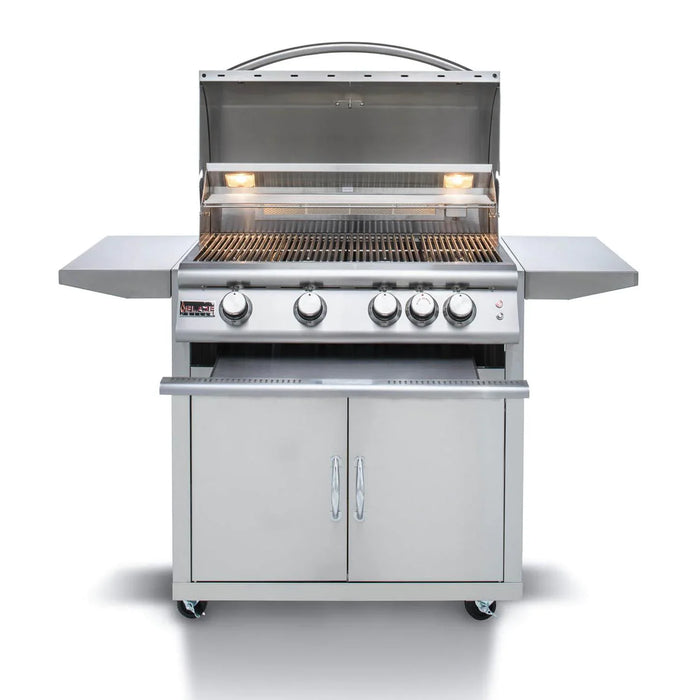 Blaze Freestanding Premium LTE Marine Grade 32-Inch 4-Burner Gas Grill With Rear Infrared Burner & Grill Lights