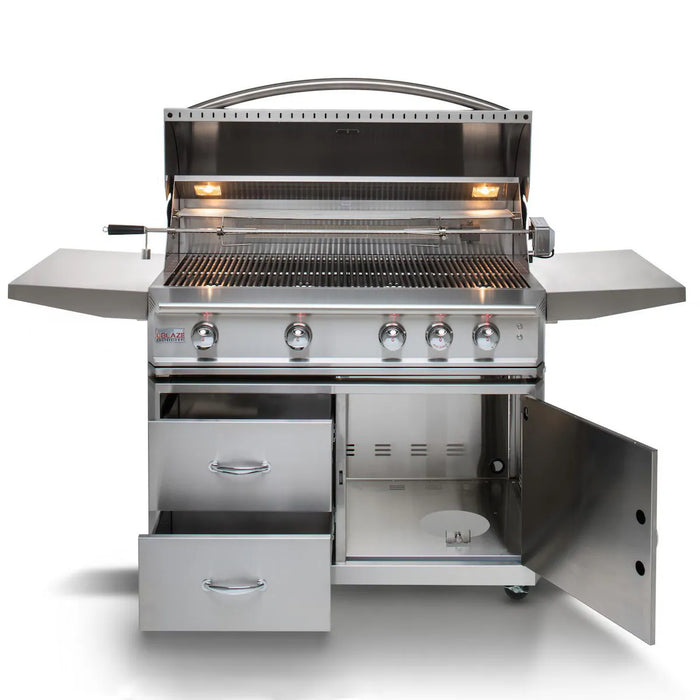 Blaze Professional LUX 44-Inch 4-Burner Freestanding Gas Grill With Rear Infrared Burner